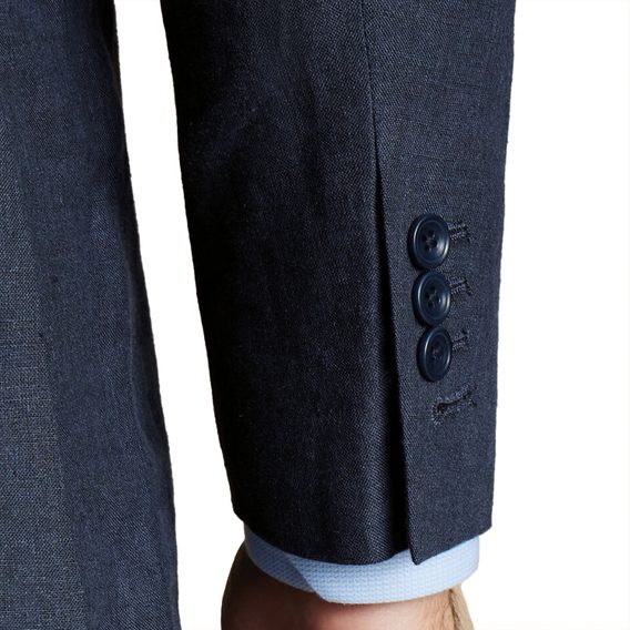 Charles Tyrwhitt Linen Jacket — Dark Navy