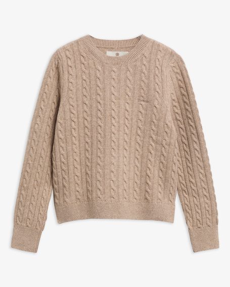 Barbour Ashdown Relaxed Cable-Knit Jumper — Honey