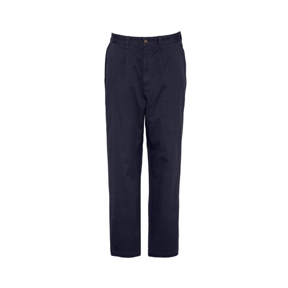 Barbour Washed Stretch Relaxed Trousers — Dark Navy