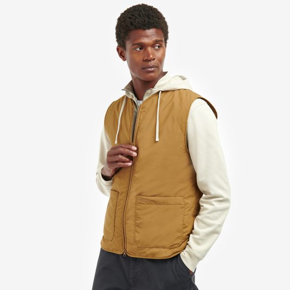 Barbour Harpen Gilet — Russet