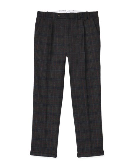 Pruhované vlněné kalhoty Portuguese Flannel Midnight Wool Trousers