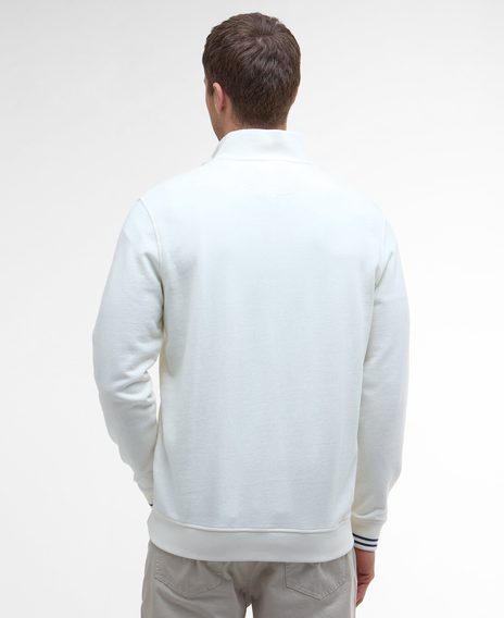 Barbour Rosford Half-Zip Sweatshirt — Whisper White