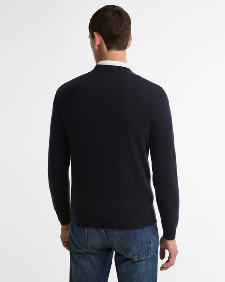 Barbour Pure Cashmere Sweater — Navy