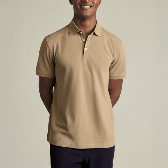 Charles Tyrwhitt Pique Polo — Tan