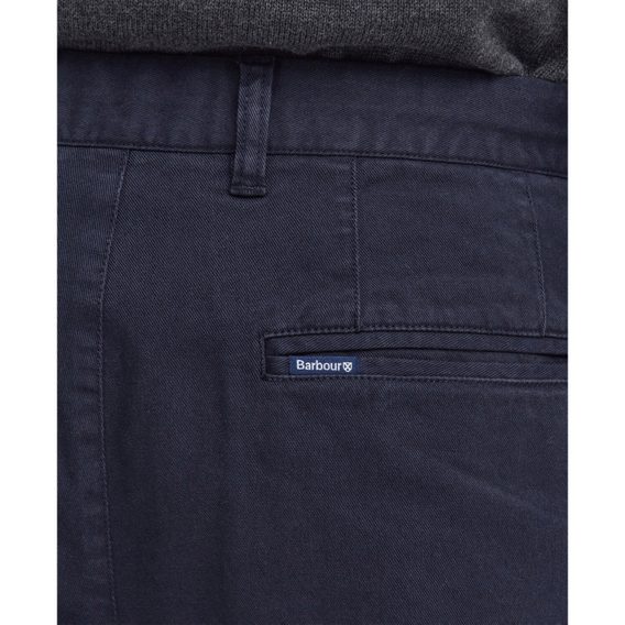 Barbour Washed Stretch Tailored Trousers — Dark Navy