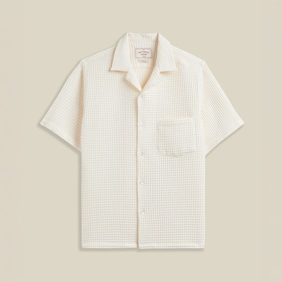 Portuguese Flannel Honey Comb — White