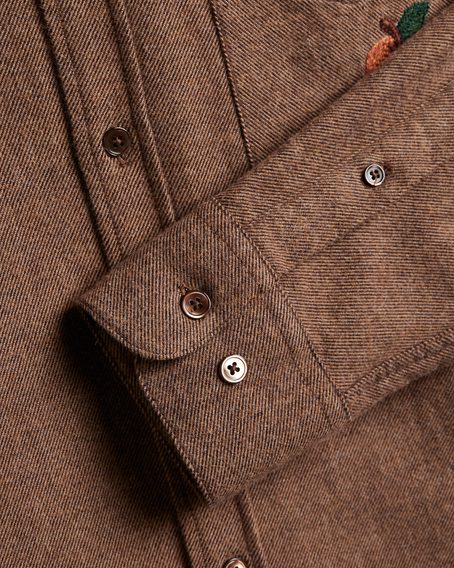 Portuguese Flannel Embroidery Flannel — Almond