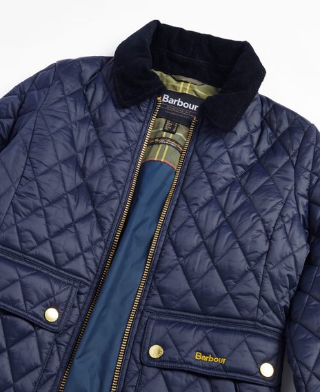 Barbour Beadnell Fitted Quilted Jacket — Navy