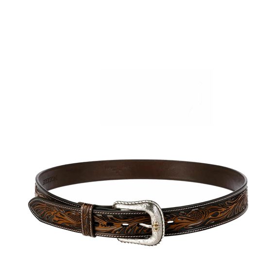 Stetson — Tooled Leather Belt