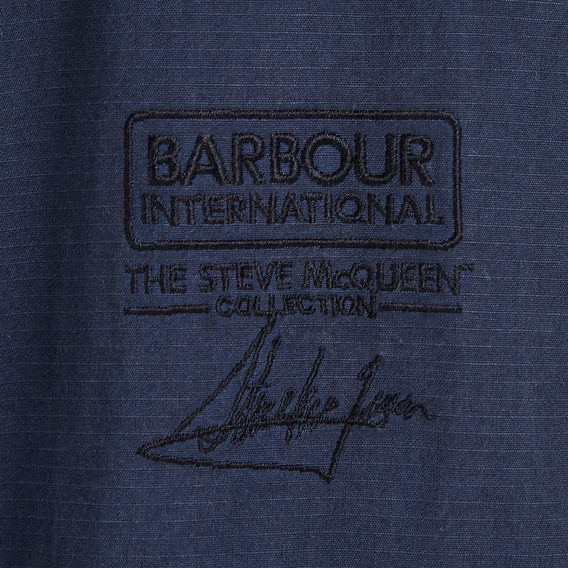 Odolná bavlněná bunda Barbour International McQueen Terrance Chore — Navy