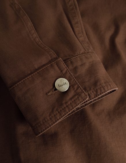 forét Amble Overshirt — Brown