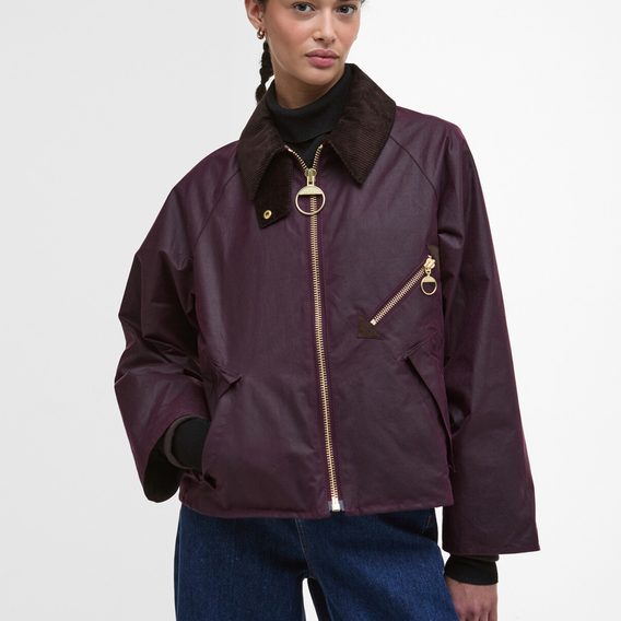 Barbour Arlene Waxed Jacket — Merlot