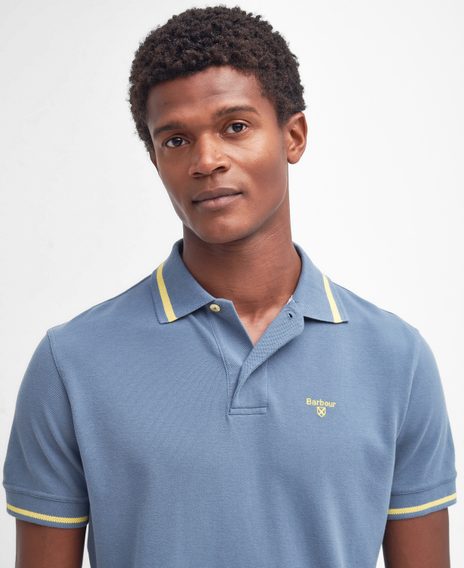 Barbour Newbridge Polo Shirt — Dark Chambray