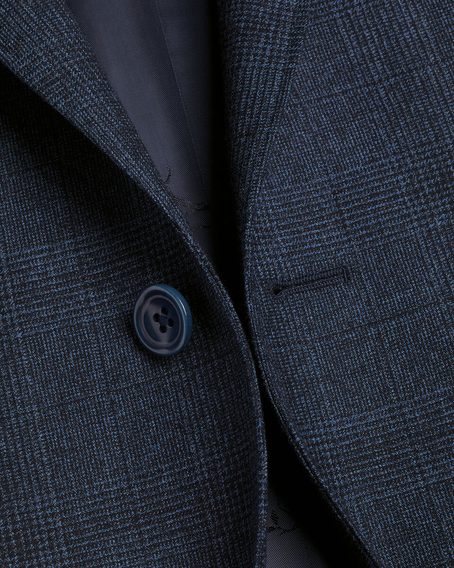 Charles Tyrwhitt Ultimate Performance Check Suit Jacket — Dark Navy
