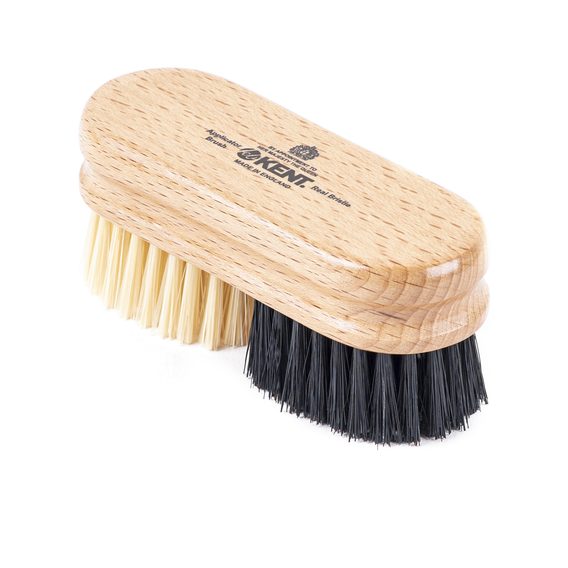 Kent SHOE APP — Black & White Bristle Applicator Shoe Brush