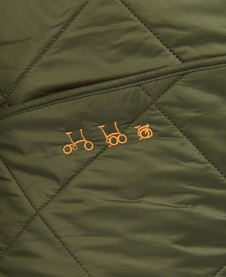 Oboustranná prošívaná bunda Barbour x Brompton Reversible Fold Quilted Jacket - Olive