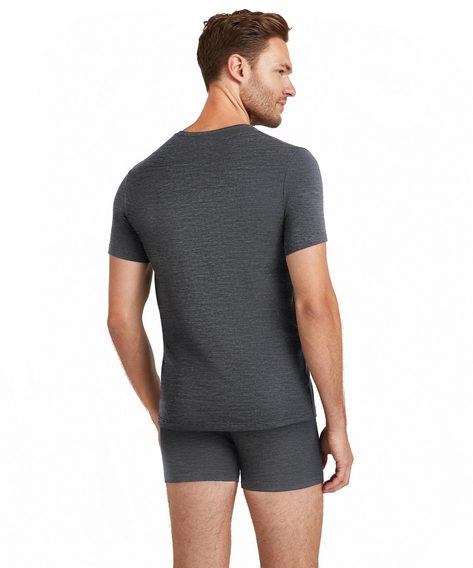 Bazar: Falke ClimaWool Daily T-Shirt — Dark Grey (S)
