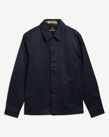 Barbour Yorklane Twill Overshirt — Navy