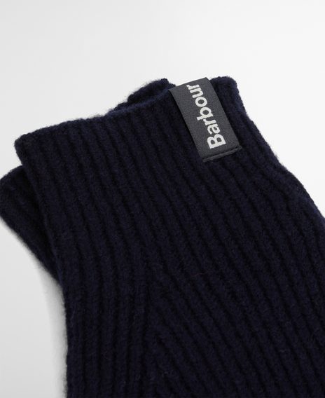 Barbour Danforth Knitted Gloves — Navy