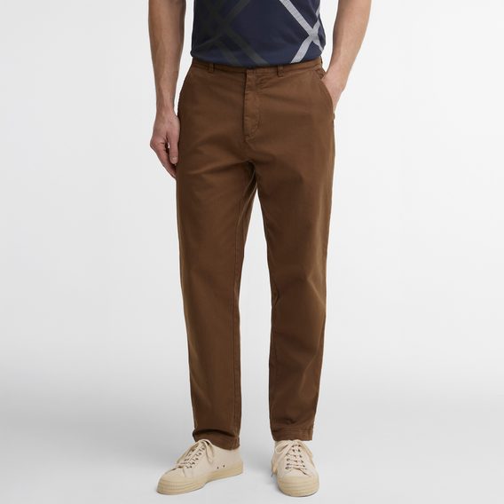 Barbour Stretch Cord Tailored Trousers — Dark Sand