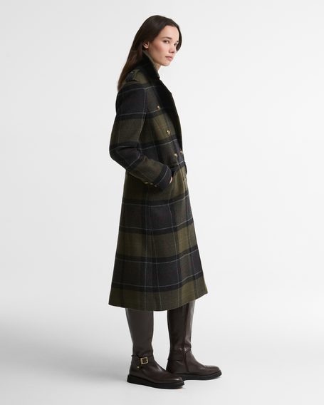 Barbour Cottesmore Checked Wool Coat