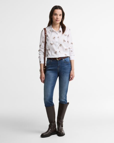 Barbour Brambles Tailored Shirt — Spaniel Print