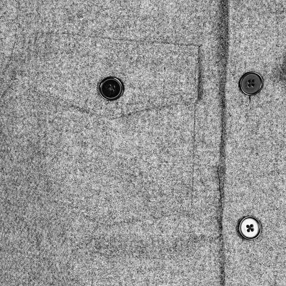 Vlněná bunda Portuguese Flannel Wool Field Jacket - šedá