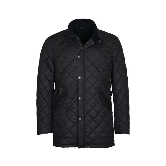 Prodloužená prošívaná bunda Barbour Long Powell - Black