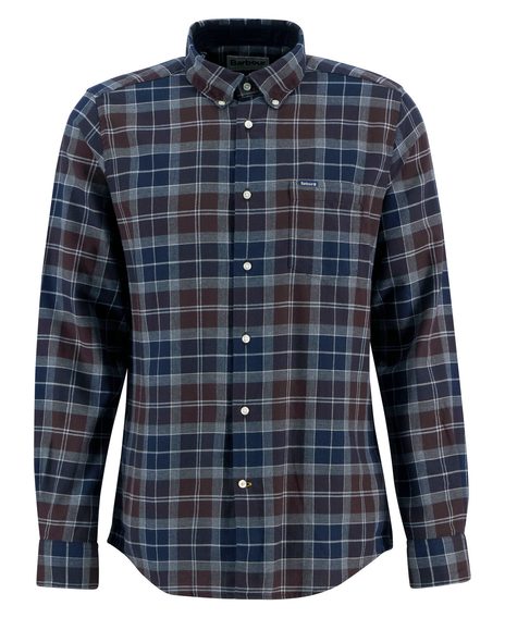 Barbour Fortrose Tailored Long-Sleeved Shirt — Midnight Oak Tartan