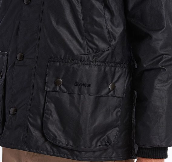 Barbour Bedale Wax Jacket — Black