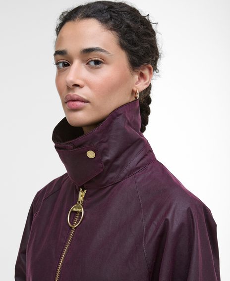 Barbour Arlene Waxed Jacket — Merlot
