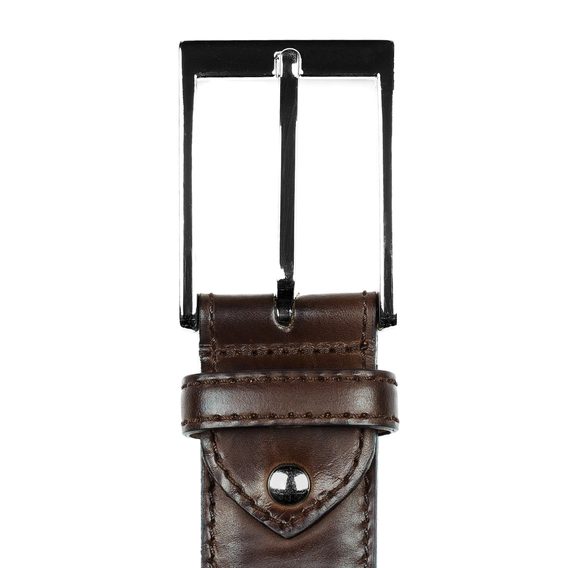 Bazar: Kožený pásek Berwick - kávově hnědý (95 cm)