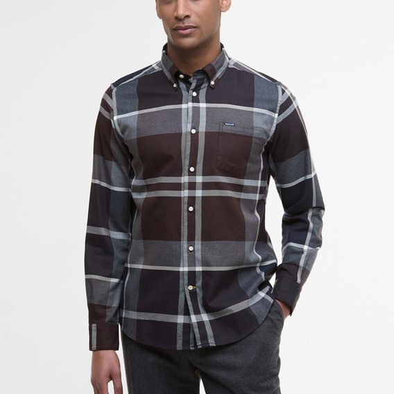 Barbour Dunoon Tailored Shirt — Midnight Oak Tartan