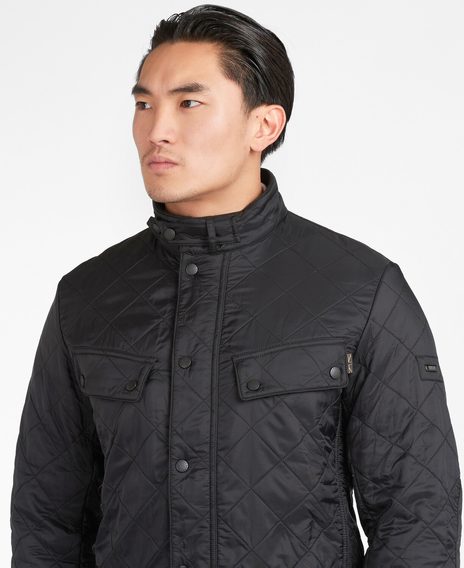 Barbour International Ariel Polarquilt Jacket Black Drsna motorka ska bunda Barbour International Pro ivane bundy Bundy a kabaty Oble eni Gentleman Store