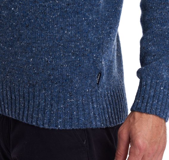 Svetr Barbour Netherton z merino vlny - modrý