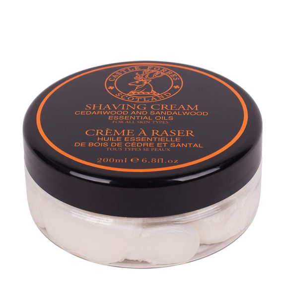 Castle Forbes Shaving Cream — Cedarwood & Sandalwood (200 ml)