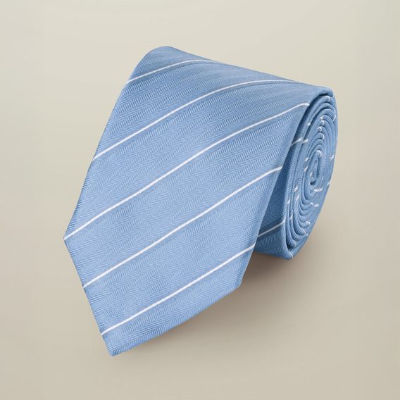 Charles Tyrwhitt Silk Stripe Tie — Sky Blue