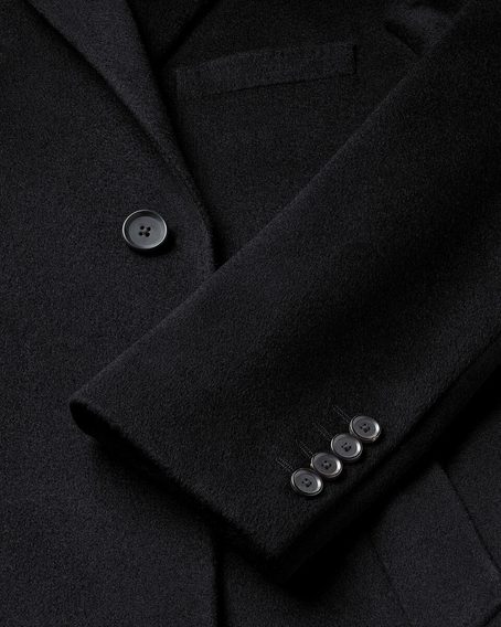 Charles Tyrwhitt Wool Overcoat — Black