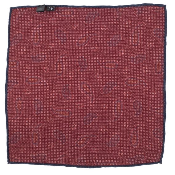 Oboustranný vínový kapesníček s kvítky a paisley vzorem John & Paul