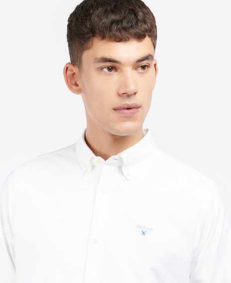 Barbour Oxford Tailored Long-Sleeved Shirt — White