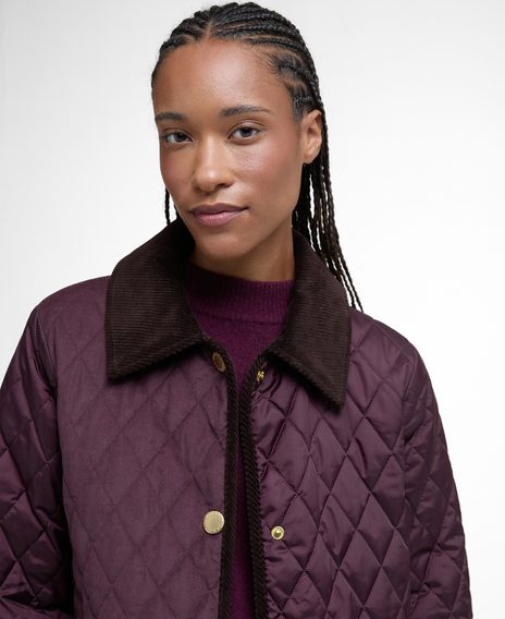 Barbour Marla Quilted Jacket — Black Cherry