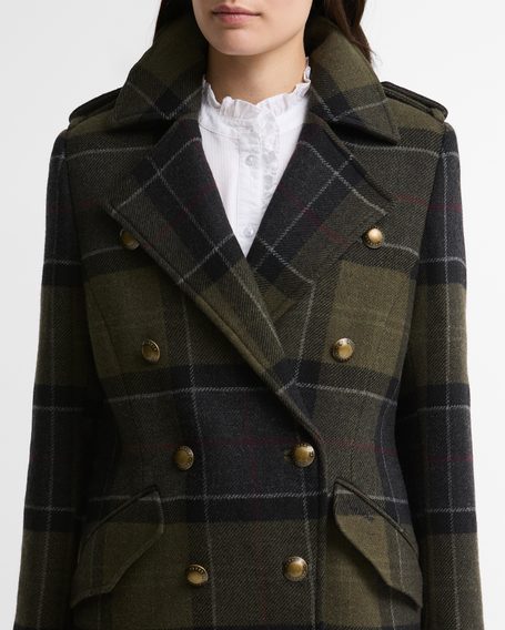 Barbour Cottesmore Checked Wool Coat