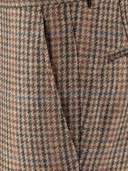 Туид панталони Walker Slater Edward - Lambswool Tan Puppytooth
