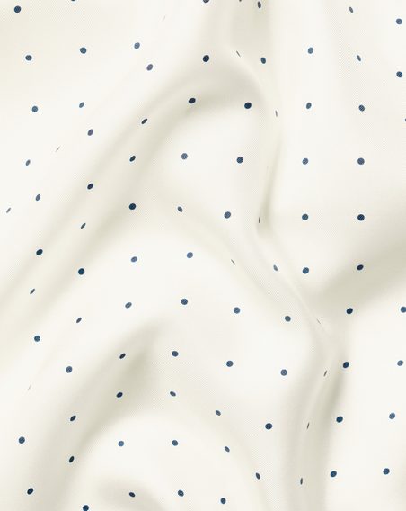 Charles Tyrwhitt Silk Spot Pocket Square — Ivory / Navy