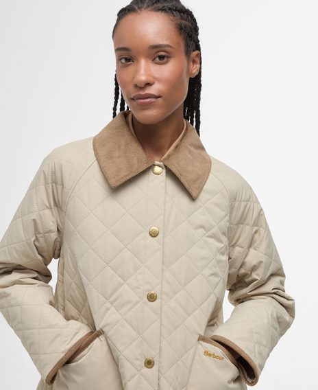 Barbour Anise Quilted Jacket — Light Sand