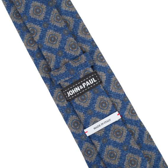 Světle modrá kravata s květy John & Paul