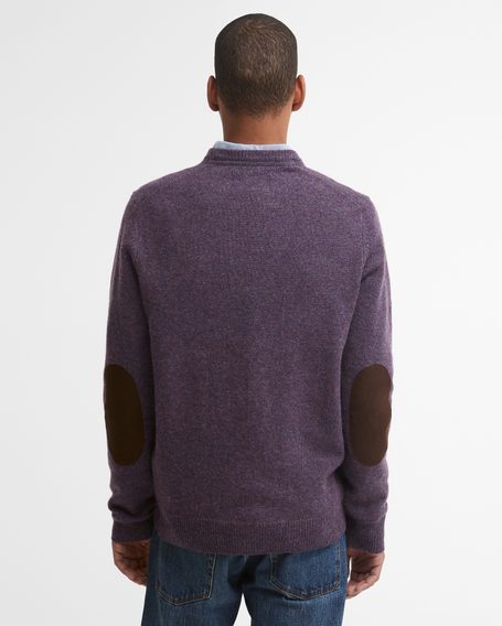 Barbour Essential Patch Crew Neck Sweater — Lilac