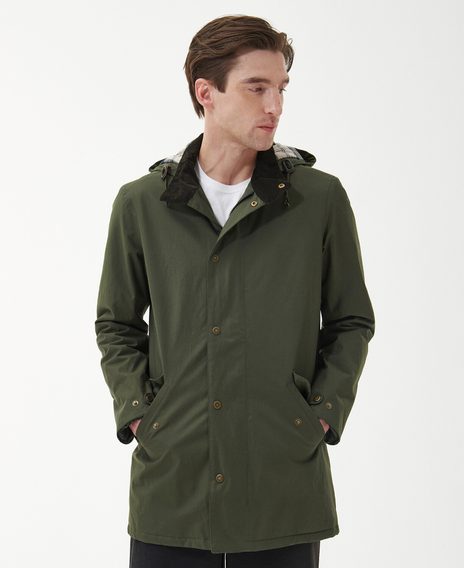 Barbour Chelsea Mac Jacket — Olive