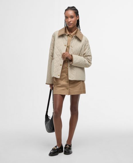 Barbour Anise Quilted Jacket — Light Sand