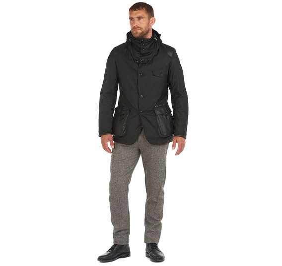 Voskovaná bunda Barbour Gold Standard Supa-Commander - černá